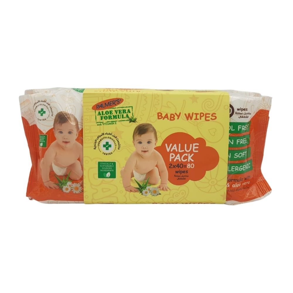Palmers Aloe Vera Baby Wipes (Twin Pack) 
